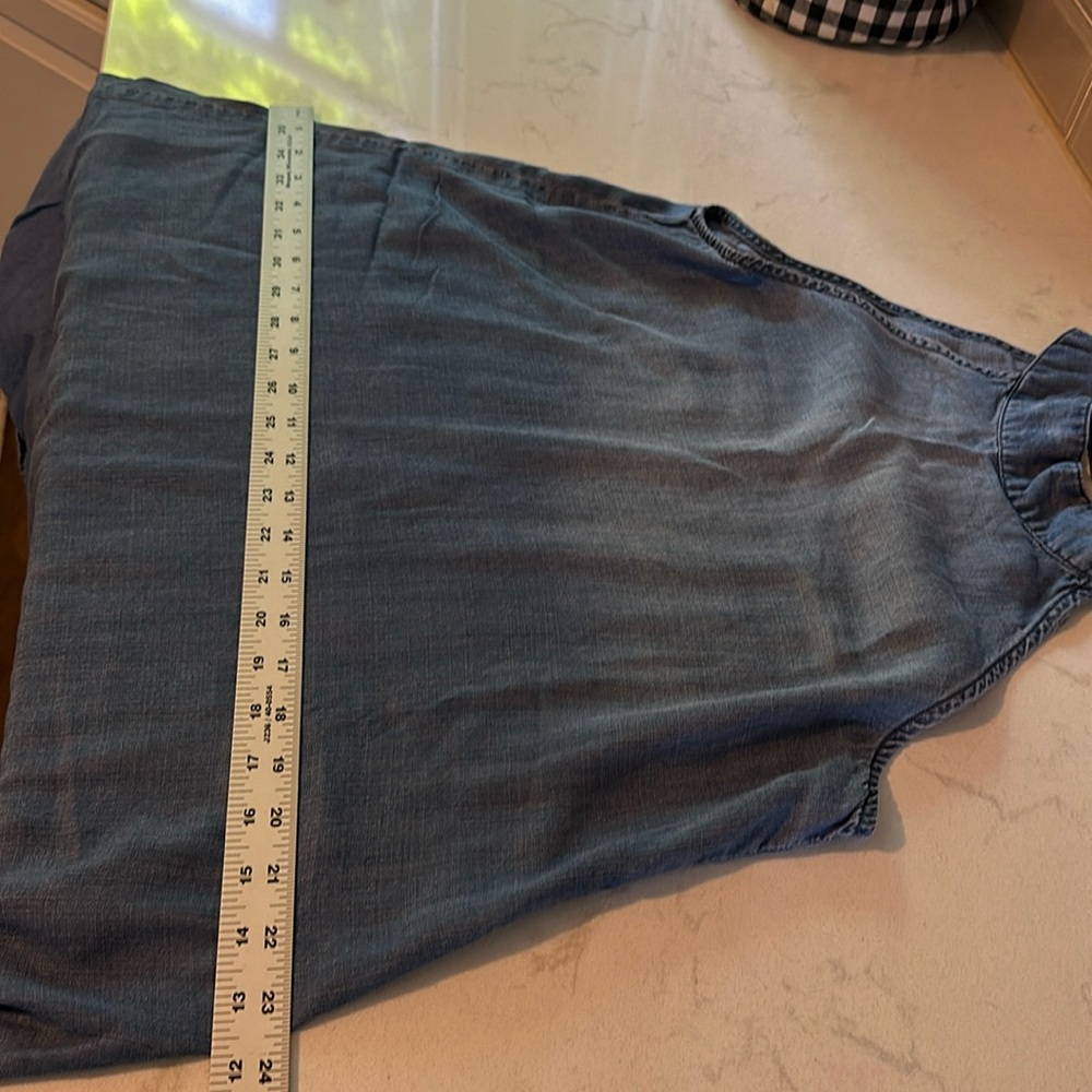 Anthropologie Cloth & Stone‎ Small Chambray swing dress. Size small 100% Lyocell - Picture 9 of 12